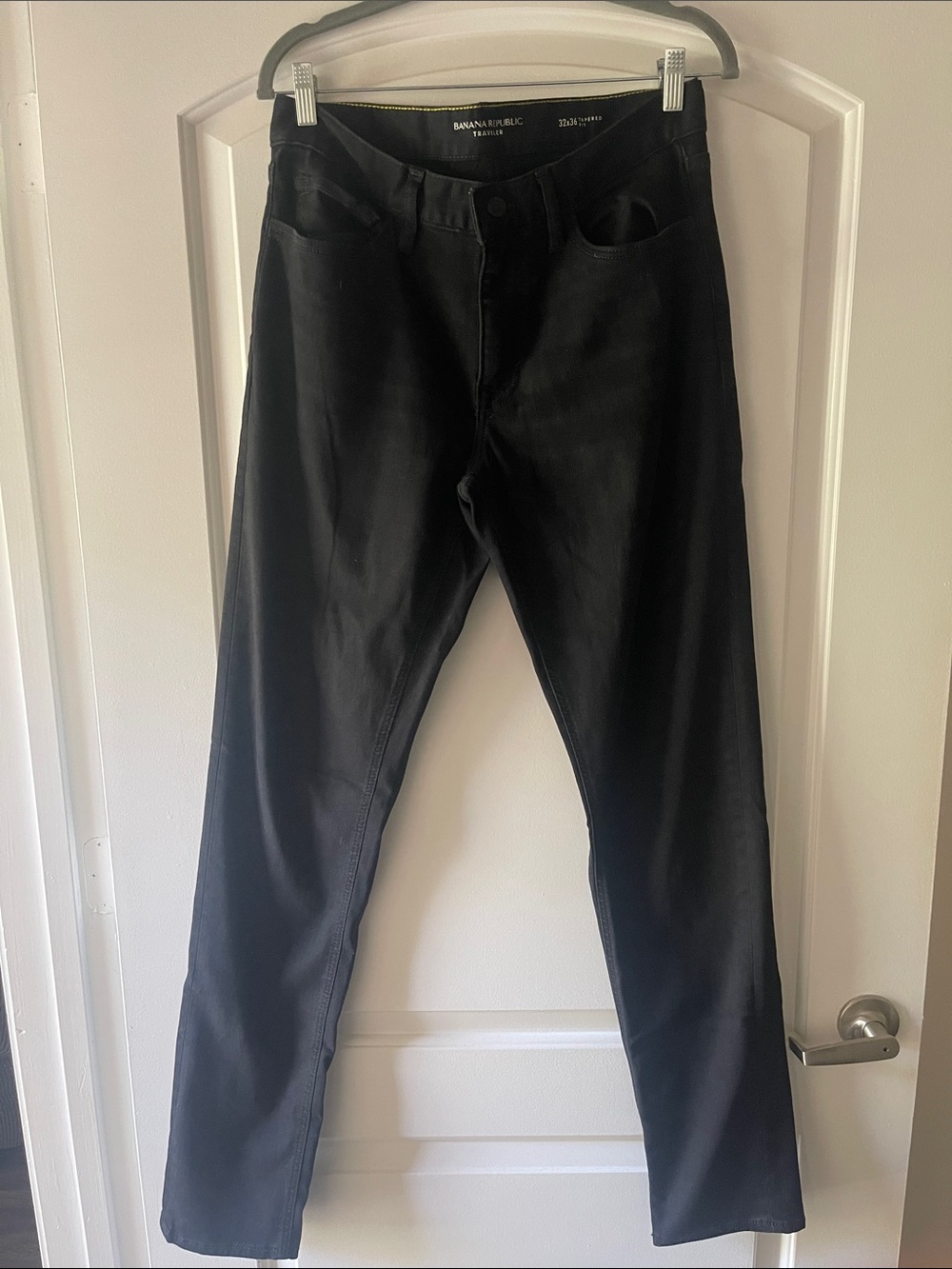 Banana Republic Black Athletic Fit Traveler Jeans